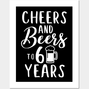 Cheers and beers to 60 years funny design Posters and Art